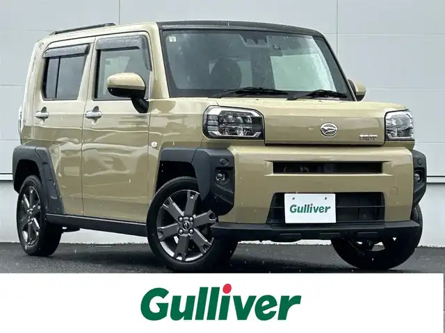 ダイハツ タフト G ターボ 佐賀県 2021(令3)年 3.4万km サンドベージュメタリック ガラスルーフ/スマートアシスト/レーダークルーズコントロール/コーナーセンサー/純正ナビ/・バックカメラ/・フルセグTV/BT/CD/DVD/前後ドラレコ(VREC-DZ700D)/純正15インチAW/ETC/電動パーキングスイッチ/LEDヘッドライト/フォグランプ/オートライト/プッシュスタート/スペアキー×１/取扱説明書/保証書