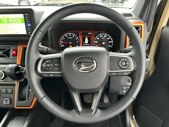 ダイハツ タフト G ターボ 佐賀県 2021(令3)年 3.4万km サンドベージュメタリック ガラスルーフ/スマートアシスト/レーダークルーズコントロール/コーナーセンサー/純正ナビ/・バックカメラ/・フルセグTV/BT/CD/DVD/前後ドラレコ(VREC-DZ700D)/純正15インチAW/ETC/電動パーキングスイッチ/LEDヘッドライト/フォグランプ/オートライト/プッシュスタート/スペアキー×１/取扱説明書/保証書