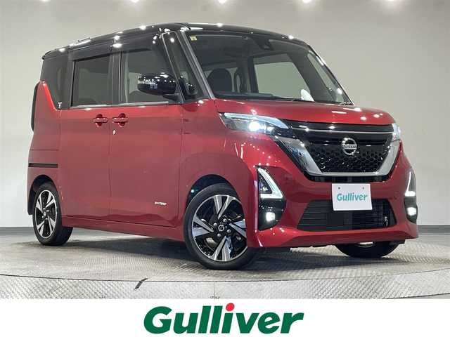 日産 ルークス HWS Gターボ プロパイロットED 愛知県 2020(令2)年 1.9万km スパークリングレッド/ブラック 純正ナビ【MJ122D-W】/アラウンドビューモニター/プロパイロット/両側パワースライドドア/ハンズフリーオートスライドドア/衝突軽減ブレーキ/車線逸脱警報/クリアランスソナー/先行車発進告知/電動パーキングブレーキ/ブレーキホールド/天井サーキュレーター/ビルトインＥＴＣ/USB入力端子/ＬＥＤヘッドライト/オートハイビーム/ＩＳＯＦＩＸ/アイドリングストップ/純正フロアマット/純正16インチアルミホイール