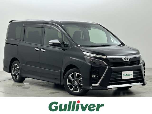 トヨタ ヴォクシー ZS 煌 鹿児島県 2019(平31)年 2.7万km ブラック トヨタセーフティセンス/・レーンキープアシスト/・オートハイビーム/トヨタ純正ナビ/FM・AM・DVD・CD・フルセグTV/Bluetooth Audio/バックカメラ/両側パワースライドドア/前後ドライブレコーダー/クルーズコントロール/アイドリングストップ/プッシュスタート/スマートキー/スペア1本/ETC