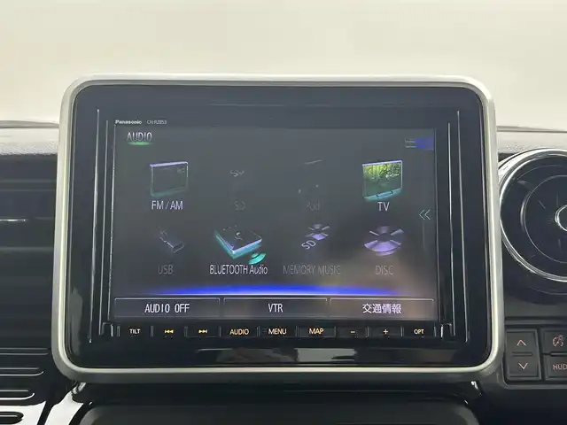 スズキ スペーシア カスタム HYBRID XS ターボ 埼玉県 2020(令2)年 4.6万km ブルーイッシュブラックパール3 禁煙　純正８型ナビ　両側電動スライドドア　全方位カメラ　シートヒーター　ＥＴＣ　ドライブレコーダー　ＬＥＤヘッドライト　ＨＵＤ　レーダークルーズコントロール　ＭＴモード付ＡＴ　Ｂｌｕｅｔｏｏｔｈ　フルセグTV　オートハイビーム