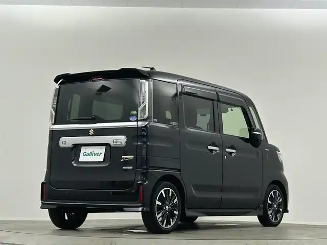 スズキ スペーシア カスタム HYBRID XS ターボ 埼玉県 2020(令2)年 4.6万km ブルーイッシュブラックパール3 禁煙　純正８型ナビ　両側電動スライドドア　全方位カメラ　シートヒーター　ＥＴＣ　ドライブレコーダー　ＬＥＤヘッドライト　ＨＵＤ　レーダークルーズコントロール　ＭＴモード付ＡＴ　Ｂｌｕｅｔｏｏｔｈ　フルセグTV　オートハイビーム