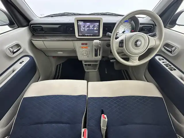 スズキ ラパン モード 岡山県 2019(令1)年 6.3万km ノクターンブルーパール/ホワイト 2トーンルーフ プッシュスタート/パワーステアリング/パワーウィンドウ/スマートキー/ビルトインETC/バックカメラ/8インチナビ/純正フロアマット/シートヒーター/横滑り防止装置/オートライト/純正キセノンヘッドライト/衝突被害軽減システム