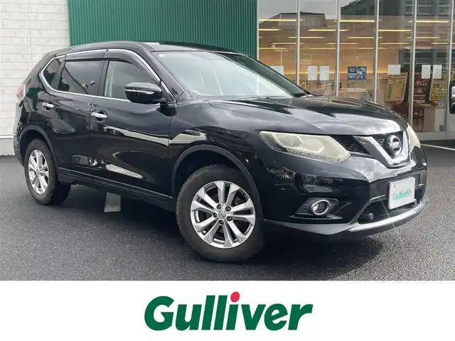 日産 エクストレイル 20X エマージェンシーブレーキ 島根県 2015(平27)年 15.6万km ダイヤモンドブラック ワンオーナー　/純正８型SDナビ　/フルセグTV　/DVD再生　/Bluetooth接続　/バックカメラ　/ビルトインETC　/アイドリングストップ/衝突軽減ブレーキ　/前後コーナーセンサー　/前席シートヒーター　/スマートキー　/純正LEDヘッドライト　/純正１７インチアルミホイール/純正フロアマット/保証書・取扱説明書（本体＋ナビ）