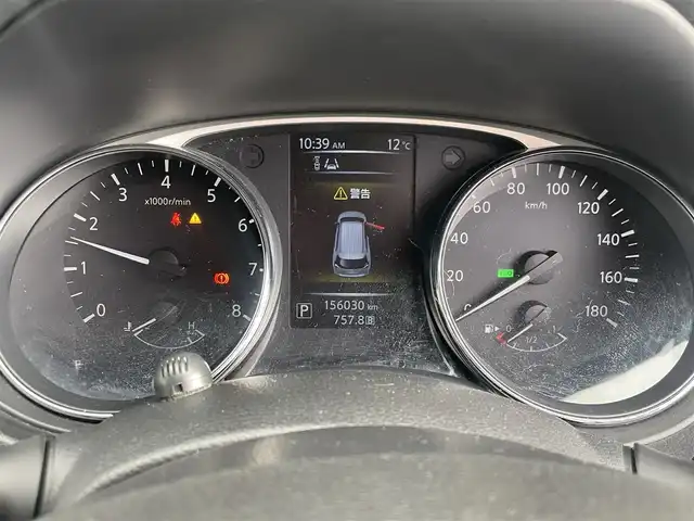 日産 エクストレイル 20X エマージェンシーブレーキ 島根県 2015(平27)年 15.6万km ダイヤモンドブラック ワンオーナー　/純正８型SDナビ　/フルセグTV　/DVD再生　/Bluetooth接続　/バックカメラ　/ビルトインETC　/アイドリングストップ/衝突軽減ブレーキ　/前後コーナーセンサー　/前席シートヒーター　/スマートキー　/純正LEDヘッドライト　/純正１７インチアルミホイール/純正フロアマット/保証書・取扱説明書（本体＋ナビ）