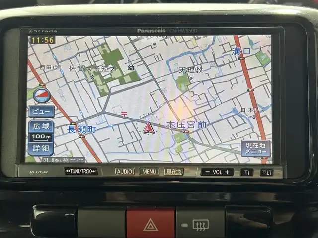 ダイハツ タント カスタム RS 佐賀県 2010(平22)年 10.5万km ブラックマイカ 社外７インチSDナビ（CN-HW850D）/（AM/FM/CD/DVD)/片側パワスラ/ETC/純正フロアマット/リアスポイラー/スマートキー