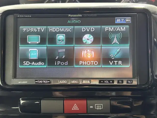 ダイハツ タント カスタム RS 佐賀県 2010(平22)年 10.5万km ブラックマイカ 社外７インチSDナビ（CN-HW850D）/（AM/FM/CD/DVD)/片側パワスラ/ETC/純正フロアマット/リアスポイラー/スマートキー