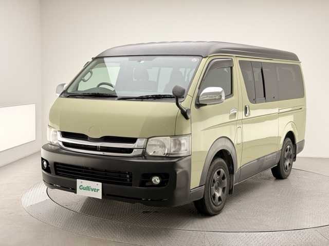 トヨタ ハイエース GL 兵庫県 2010(平22)年 6.2万km 緑Ⅱ 全塗装/片側スライドドア/純正CDオーディオ/社外バックカメラ/ヘッドライトレベライザー/ETC/社外マット/純正バイザー/フォグライト /AC100Vコンセント/キーレスキー