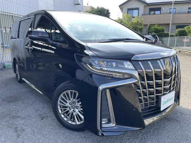 トヨタ アルファード S タイプゴールド 神奈川県 2021(令3)年 2.7万km ブラック ワンオーナー/ダブルサンルーフ/デジタルインナーミラー/純正ナビ/　○フルセグTV/　○DVDデッキ/　○AM/FM/BT/USB/純正フリップダウンモニター(V12T-R68C リモコン付き)/バックカメラ/両側パワースライドドア/パワーバックドア/プリクラセーフティシステム/レーンキープアシスト/レーダークルーズコントロール/ブランドスポットミラー/クリアランスソナー/オートハイビーム/横滑り防止装置/前後ドライブレコーダー/社外フロアマット/ビルトインETC/保証書/取扱説明書