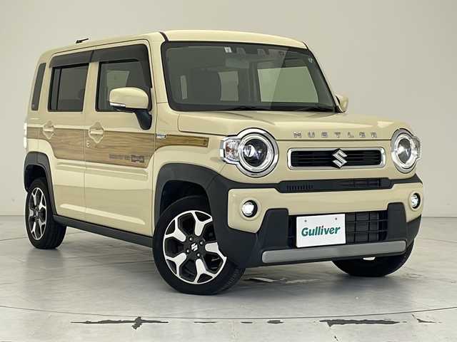 スズキ ハスラー HYBRID X 沖縄県 2021(令3)年 3.3万km シフォンアイボリーM 社外メモリナビ（MDV-D7088TW)/　CD/DVD/SD/USB/BT/フルセグ/バックカメラ/前後ドライブレコーダー/デュアルセンサーブレーキサポート/レーンキープアシスト/コーナーセンサー/オートマチックハイビーム/アイドリングストップ/シートカバー/前席シートヒーター/オートライト/LEDヘッドライト/純正15インチAW/純正フロアマット/サイド・リヤデカール/プッシュスタート/スマートキ―/取扱説明書