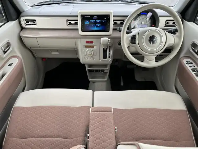 スズキ ラパン X 岡山県 2023(令5)年 1.5万km アーバンブラウンパールメタリック 登録時走行距離81211km/ワンオーナー/純正ディスプレイオーディオ(AM/FM/Bluetooth)/バックカメラ/ドライブレコーダー/ETC/レーダーブレーキサポート/車線逸脱警報機能/コーナーセンサー/横滑り防止装置/アイドリングストップ/D/N席シートヒーター/オートライト/USB入力端子/社外フロアマット/14インチ純正AW/電動格納ミラー/プッシュスタート/スマートキー×2