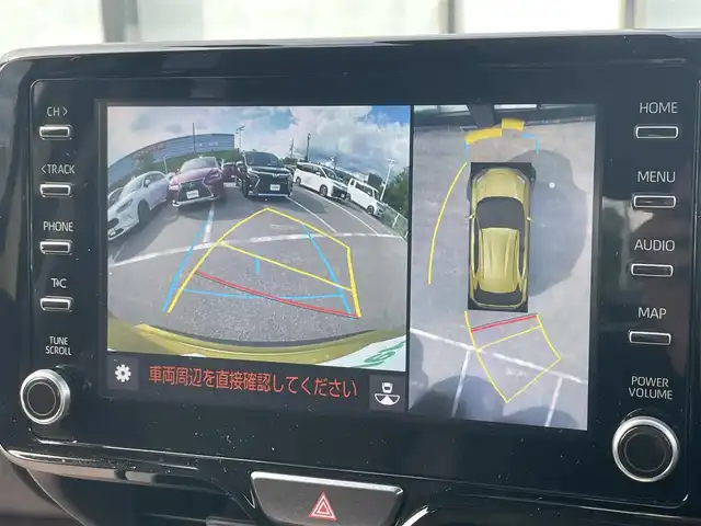 トヨタ ヤリスクロス ハイブリッド Z 大阪府 2020(令2)年 3.3万km ブラックマイカ/ブラスゴールドメタリック 2トーン 純正８インチナビ/   Bluetooth/USB/100V電源/全方位モニター/衝突軽減ブレーキ/横滑り防止装置/駐車支援システム/コーナーセンサー/ＢＳＭ/前席シートヒーター/レーダークルーズコントロール/レーンキープアシスト/アイドリングストップ/電動リアゲート/運転席パワーシート/ドライブレコーダー/オートマチックハイビーム/純正18インチアルミホイール/純正フロアマット/プッシュスタート/スマートキー/ＥＴＣ