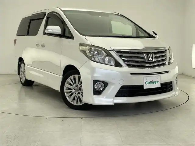 トヨタ アルファード 240S 千葉県 2012(平24)年 6.5万km ホワイトパールクリスタルシャイン 両側パワースライドドア/純正メモリナビ(型式：NHZN-X61G)/CD/DVD/Bluetooth/フルセグ/フリップダウンモニター/バックカメラ/ビルトインETC/純正１８インチAW/純正フロアマット/プッシュスタート/スマートキー