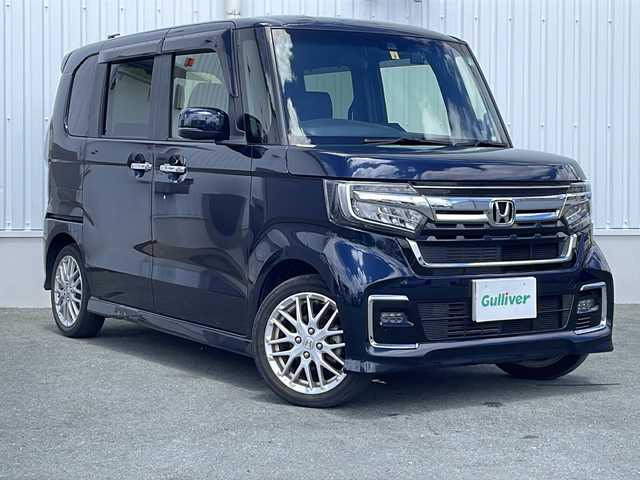 ホンダ Ｎ ＢＯＸ カスタム L ターボ 三重県 2022(令4)年 3.8万km ミッドナイトブルービームM 純正SDナビ、フルセグTV/純正CD、DVD再生、BT、MSV/衝突被害軽減ブレーキ/レーンキープアシスト/両側パワースライドドア/追従型クルーズコントロール/ハーフレザーシート/シートヒーター/コーナーセンサー/ドライブレコーダー/パドルシフト/ビルトインETC/電動パーキング/オートホールド/ウィンカーミラー/LEDオートライト/フォグランプ/スマートキー/プッシュスタート/電動格納ミラー/ステアリングリモコン/カーテンエアバック/フロアマット/ドアバイザー