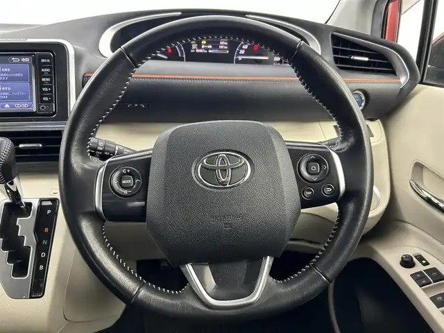 トヨタ シエンタ ハイブリッド G 福島県 2017(平29)年 5.7万km レッドマイカM トヨタセーフティセンス/　　・プリクラッシュセーフティ/　　・レーンディバーチャーアラート/　　・オートマチックハイビーム/純正7インチナビ/　　CD/BT/ワンセグ/バックカメラ/ビルトインETC/両側パワースライドドア/純正LEDヘッドライト/フォグランプ/純正ホイールキャップ/電動格納ウィンカーミラー