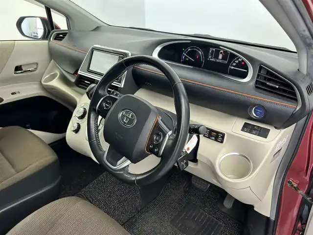 トヨタ シエンタ ハイブリッド G 福島県 2017(平29)年 5.7万km レッドマイカM トヨタセーフティセンス/　　・プリクラッシュセーフティ/　　・レーンディバーチャーアラート/　　・オートマチックハイビーム/純正7インチナビ/　　CD/BT/ワンセグ/バックカメラ/ビルトインETC/両側パワースライドドア/純正LEDヘッドライト/フォグランプ/純正ホイールキャップ/電動格納ウィンカーミラー