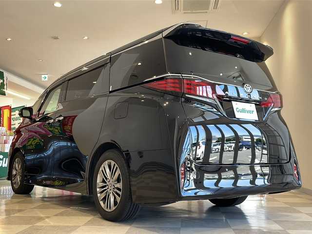 トヨタ アルファード Z 福井県 2024(令6)年 3.2万km ブラック ワンオーナー/ムーンルーフ/純正14インチコネクティッドナビ/フルセグTV/BT/USB(Type-C)/HDMI/パノラミックビューモニター/12.1インチフリップダウンモニター(V12T-R72C)/トヨタチームメイト/・アドバンストパーク/・アドバンストドライブ/・オートマチックハイビーム/・パーキングサポートブレーキ/・安心降車アシスト/・ブラインドスポットモニター/・クリアランスソナー/カラーヘッドアップディスプレイ/ETC2.0/前後ドライブレコーダー/おくだけ充電/デジタルインナーミラー/ステアリングヒーター/快適温熱シート/ベンチレーションシート（フロント・セカンドシート）/リヤヒーターエアカーテン/D/N席パワーシート/エグゼクティブパワーシート/レザーシート/ウッドコンビステアリング/パワースライドドア/パワーバックドア/オートライト/3眼LEDヘッドランプ/純正18インチアルミホイール/アクセサリーコンセント/パワーサイドサンシェード/OPスペアタイヤ/プッシュスタート/スマートキー