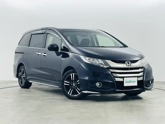 ホンダ オデッセイ ハイブリッド アブソルートセンシングアドバンP 福島県 2017(平29)年 7.1万km プレミアムヴィーナスブラックP ホンダセンシング　/・CMBS/・車線逸脱警報/・ACC/・ハンドル支援/全方位カメラ　/純正メモリナビゲーション　/ＥＴＣ　/両側パワースライドドア　/プッシュスタート　/・スマートキー　/・スペアキー　/ＬＥＤライト　/・オートライト　/・フォグライト　/ステアリングスイッチ/・革巻きステアリング/・チルトステアリング/横滑り防止装置/・アイドリングストップ/取扱説明書/・保証書