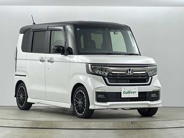 ホンダ Ｎ ＢＯＸ カスタム L ターボ 愛知県 2021(令3)年 3.3万km プラチナホワイトパール ホンダセンシング（衝突軽減）/レーダークルーズコントロール/車線逸脱防止/コーナーセンサー/ターボ/7インチナビ/（フルセグ、Bluetooth、DVD、バックカメラ）/ビルトインETC/合皮シート/シートヒーター/両側パワースライドドア/革巻きステアリング/スマートキー/プッシュスタート