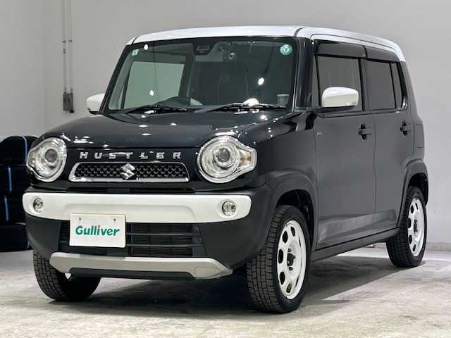 スズキ ハスラー Jスタイル Ⅱ 宮城県 2016(平28)年 6.1万km ブルーイッシュブラックパール 衝突軽減システム/社外ナビ/（KENWOOD）/・Bluetooth/CD/DVD/ドライブレコーダー/プッシュスタート/アイドリングストップ/スマートキー/シートヒーター（運転席/助手席）/・ベンチシート/オートライト/・フォグランプ/純正フロアマット/横滑り防止装置/盗難防止装置