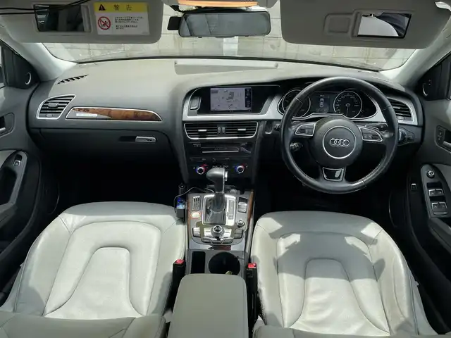 アウディ Ａ４ 2．0 TFSI クワトロ 青森県 2013(平25)年 11.2万km ファントムブラックパールエフェクト /4WD/ターボ/バング&オルフセン/　サウンドシステム/レザーシート/前席シートヒーター/前席パワーシート /純正HDDナビ/　(フルセグTV/DVD)/バックカメラ/前後バンパーソナー/ACC/革巻きステア/ノブ/パドルシフト/オートライトHID/オートワイパー/ウインカーミラー /レーンアシスト/アイドリングストップ/リア5面スモークフィルム/横滑り防止機能/ミラーヒーター/前後フォグランプ/ヘットライトウオッシャー/ウインカーミラー /社外前後ドラレコ/純正フロアマット/ETC/W/サイド/カーテンエアバッグ /ABS/スマートキーx2/保証書・取説