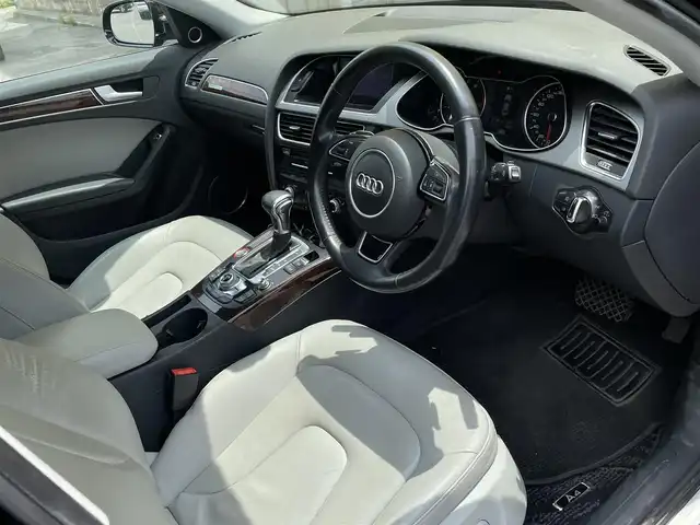 アウディ Ａ４ 2．0 TFSI クワトロ 青森県 2013(平25)年 11.2万km ファントムブラックパールエフェクト /4WD/ターボ/バング&オルフセン/　サウンドシステム/レザーシート/前席シートヒーター/前席パワーシート /純正HDDナビ/　(フルセグTV/DVD)/バックカメラ/前後バンパーソナー/ACC/革巻きステア/ノブ/パドルシフト/オートライトHID/オートワイパー/ウインカーミラー /レーンアシスト/アイドリングストップ/リア5面スモークフィルム/横滑り防止機能/ミラーヒーター/前後フォグランプ/ヘットライトウオッシャー/ウインカーミラー /社外前後ドラレコ/純正フロアマット/ETC/W/サイド/カーテンエアバッグ /ABS/スマートキーx2/保証書・取説