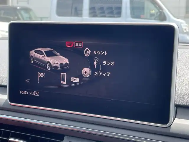 アウディ Ｓ５ スポーツバック 広島県 2020(令2)年 6.1万km マンハッタングレーメタリック 車検満了 令和9年6月/純正ナビ/（Bluetooth、CD、DVD、フルセグTV）/全方位カメラ/前後ドライブレコーダー/ETC/ブラック塗装ブレーキキャリパー/純正19インチAW/赤レザーシート/・シートヒーター/・エアシート/・パワーシート/衝突被害軽減ブレーキ/クルーズコントロール/コーナーセンサー/LEDヘッドライト/オートライト/オートマチックハイビーム/プッシュスタート/パーキングアシスト/取扱説明書/保証書