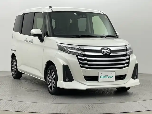 ダイハツ トール カスタムG 新潟県 2023(令5)年 1万km パールホワイトⅢ スマートアシスト/純正メモリナビ/　CD/DVD/Bluetooth/フルセグ/バックカメラ/両側パワースライドドア/レーダークルーズコントロール/LEDオートライト/シートヒーター/純正14インチアルミホイール/ステアリングリモコン/電格ミラー/ウィンカーミラー/ドラレコ/スマートキー