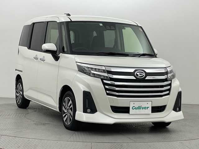 ダイハツ トール カスタムG 新潟県 2023(令5)年 1万km パールホワイトⅢ スマートアシスト/純正メモリナビ/　CD/DVD/Bluetooth/フルセグ/バックカメラ/両側パワースライドドア/レーダークルーズコントロール/LEDオートライト/シートヒーター/純正14インチアルミホイール/ステアリングリモコン/電格ミラー/ウィンカーミラー/ドラレコ/スマートキー