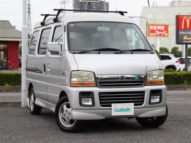 スズキ エブリィ ワゴン ジョイポップ ターボ S 神奈川県 2000(平12)年 12.1万km シルキーシルバーメタリック ターボ /ETC/社外メモリナビ /DVD/CDナビ/フルセグテレビ/シルバー文字盤アナログタコメーター/プッシュレバー式マニュアルエアコン/ルーフレール/社外13インチAW