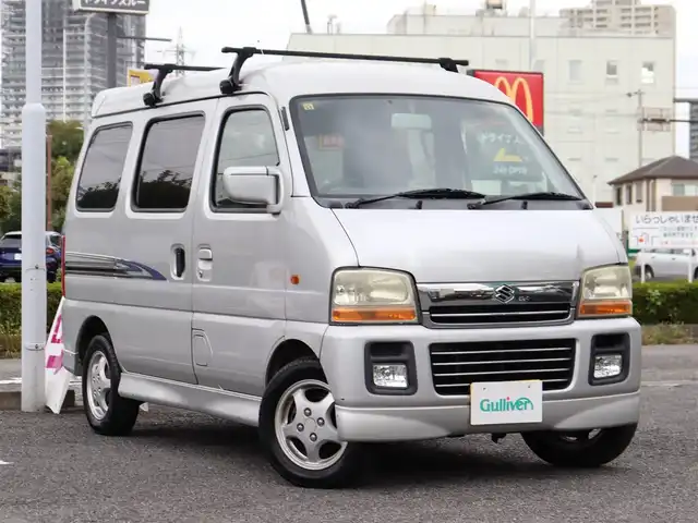 スズキ エブリィ ワゴン ジョイポップ ターボ S 神奈川県 2000(平12)年 12.1万km シルキーシルバーメタリック ターボ /ETC/社外メモリナビ /DVD/CDナビ/フルセグテレビ/シルバー文字盤アナログタコメーター/プッシュレバー式マニュアルエアコン/ルーフレール/社外13インチAW