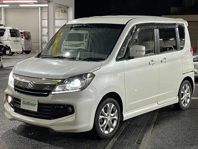 スズキ ソリオ バンディット 千葉県 2015(平27)年 8.7万km パールホワイト 純正ナビ【フルセグ、BT、DVD、CD、USB】/純正15インチアルミホイール/オートライト/フォグ/ETC/クルーズコントロール/純正フロアマット/保証書/取説/スペアキー