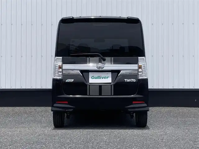 ダイハツ タント カスタム X 千葉県 2014(平26)年 2.7万km ブラックマイカメタリック 社外メモリナビ/(TV/BT/CD/DVD/FM/AM)/片側パワースライドドア/ETC/アイドリングストップ/フォグランプ/オートライト/ウィンカーミラー/電動格納ミラー/純正14インチAW/シートリフター/プッシュスタート/スマートキー/フロアマット/ドアバイザー