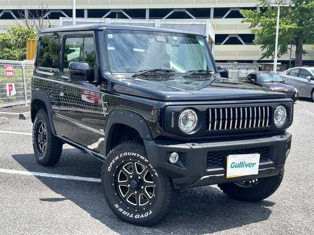 スズキ ジムニー XC 静岡県 2021(令3)年 1.5万km ブルーイッシュブラックパール3 ~4WD＆ターボ~/ユーザー買取車両/セーフティサポート装着車/純正LEDヘッドライト/社外SDナビ/　【CD/DVD/BT/地デジフルセグTV】/社外16インチAW/社外グリル（純正グリル積み込み）/バックカメラ/ETC/シートヒーター/衝突被害軽減システム/車線逸脱警報/アイドリングストップ/ダウンヒルコントロール/オーバーフェンダー