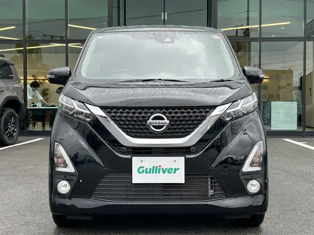 日産 デイズ ハイウェイスターG ターボ 愛媛県 2020(令2)年 5万km ブラック 禁煙車/純正ナビ（MM119D-W）/CD/TV/BT/全方位カメラ（フロント/バック/サイド）/ビルトインETC/ドライブレコーダー/エマージェンシーブレーキ/踏み間違い防止装置/横滑り防止装置/フロント/リヤコーナーセンサー/オートライト/LEDヘッドライト/ハロゲンフォグランプ/スマートキー/プッシュスタートボタン/タッチパネルオートエアコン/純正フロアマット/純正アルミホイール