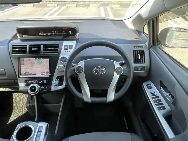 トヨタ プリウス α S 静岡県 2014(平26)年 4.3万km ホワイトパールクリスタルシャイン 1オーナー　/純正ナビ　/地デジ　/バックカメラ　/ステアリングスイッチ  /オートライト  /ビルトインETC /ヘッドライトレベライザー  /EV エコ パワーモード　　/スマートキー  /スペアキー /保証書　/取説