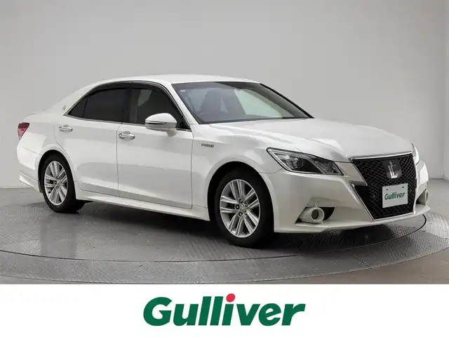 トヨタ クラウン ハイブリッド アスリートS 兵庫県 2014(平26)年 9.3万km ホワイトパールクリスタルシャイン 純正HDDナビ/（CD、DVD、BT、フルセグTV）/ビルトインETC/純正フロアマット/ドアバイザー/追従式クルーズコントロール/バックカメラ/パワーシート/シートヒーター/純正17インチアルミホイール/ステアリングヒーター/前後コーナーセンサー