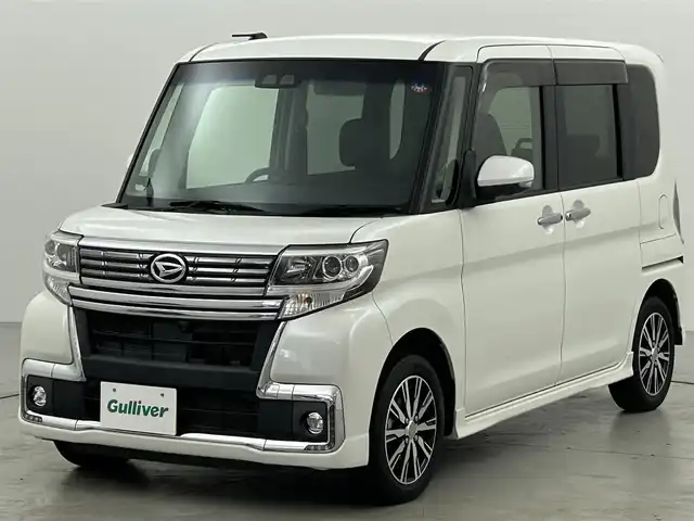 ダイハツ タント カスタムX トップED LTD SAⅢ 福岡県 2018(平30)年 4.2万km パールホワイトⅢ 純正ナビ（ＢＴ，フルセグＴＶ）　/全方位カメラ　/ナビ連動ドラレコ　/ＥＴＣ　/衝突被害軽減ブレーキ　/レーンキープ　/アイドリングストップ　/両側電動スライドドア　/シートヒーター　/純正１４インチＡＷ　/ＬＥＤライト