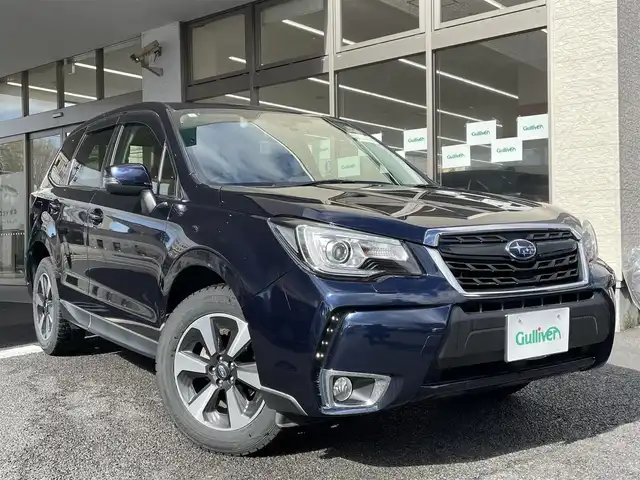 スバル フォレスター S-リミテッド ブラウン レザー セレクション 山形県 2017(平29)年 7.9万km ダークブルーパール ワンオーナー/純正ナビ/CD/DVD/フルセグ/BT/バックカメラ/レザーシート/前席パワーシート/全席シートヒーター/ドライブレコーダー/レーダークルーズコントロール/アイサイト/BSM/LEDヘッドライト/LEDデイライト/パワーテールゲート/純正18インチアルミ（ノーマルタイヤ4mm）車載/スマートキー