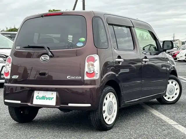 ダイハツ ミラ ココア X 千葉県 2014(平26)年 8.1万km プラムブラウンクリスタルマイカ ４ＷＤ　後期型　ナビＡＶＮ１３３Ｍ　ワンセグ　ＣＤ　スマートキー　アイドリングストップ　オートエアコン　フロアマット　ドアバイザー　ライトレベライザー　ホワイトホイール　プラムブラウンカラー