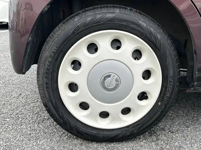 ダイハツ ミラ ココア X 千葉県 2014(平26)年 8.1万km プラムブラウンクリスタルマイカ ４ＷＤ　後期型　ナビＡＶＮ１３３Ｍ　ワンセグ　ＣＤ　スマートキー　アイドリングストップ　オートエアコン　フロアマット　ドアバイザー　ライトレベライザー　ホワイトホイール　プラムブラウンカラー