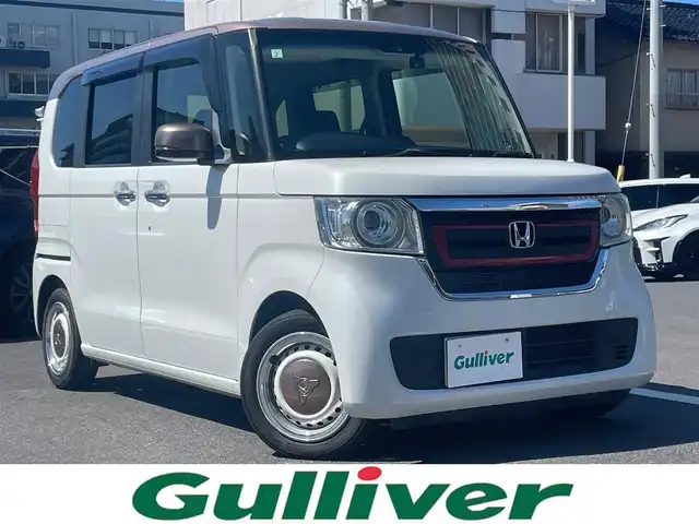 ホンダ Ｎ ＢＯＸ G･L ホンダセンシング カッパーブラウンスタイル 島根県 2019(平31)年 5.7万km プラチナホワイトパール 純正メモリナビ・フルセグTV/DVD再生・Bluetooth接続/両側パワースライド　/前後純正ドライブレコーダー /追従機能付クルーズコントロール/バックカメラ　/ETC/リアコーナーセンサー/衝突軽減ブレーキ/横滑り防止装置　/レーンキープアシスト/スマートキー・プッシュスタート/純正LEDヘッドライト/純正アルミホイール/純正フロアマット