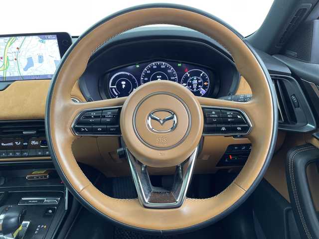 マツダ ＣＸ－６０ ＰＨＥＶ プレミアムスポーツ 大阪府 2023(令5)年 2.8万km ジェットブラックマイカ i-ACTIVESENSE/　・ディスタンス＆スピードアラート/　・レーンキープアシスト/　・前側接近車両検知/　・後方接近車両検知/　・ブラインドスポットモニター/　・ロードキープアシスト/　・追従式クルコン/　・AT誤発進抑制制御装置/サンルーフ/純正ディスプレイオーディオ/　・BT/FM/AM/フルセグ/ナビゲーション/バック・フロント・全方位カメラ/レザーシート/全席シートヒーター/前席エアシート/前席パワーシート/パワーバックドア/ステアリングヒーター/ダウンヒルアシストコントロール