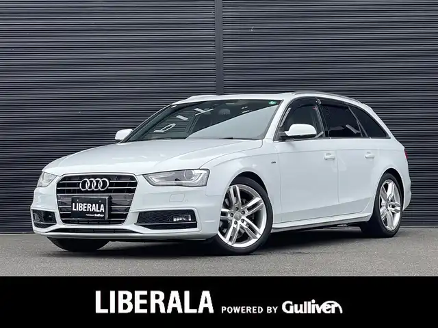 アウディ Ａ４ アバント 2．0 TFSI 山梨県 2015(平27)年 3.6万km グレイシアホワイトメタリック 純正HDDナビ/サンルーフ/Sラインパッケージ/バックカメラ/前席シートヒーター/前席パワーシート/オートライト/HID　アイドリングストップ/パドルシフト/ハーフレザーシート/スペアキー/スマートキー/クルーズコントロール/コーナーセンサー/新車保証書/取扱説明書