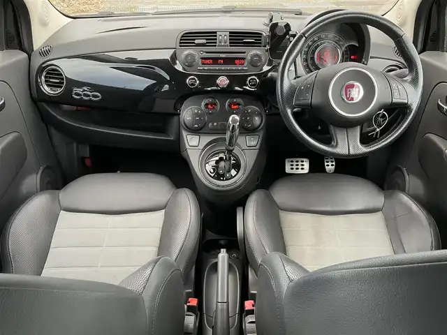 フィアット ５００ 1．4 16V スポーツ 新潟県 2009(平21)年 4.4万km 黒 CD/ETC/半革シート/ステアリングスイッチ/リモコンキー /フォグランプ/純正15インチアルミホイール/社外14インチAW冬タイヤ車載