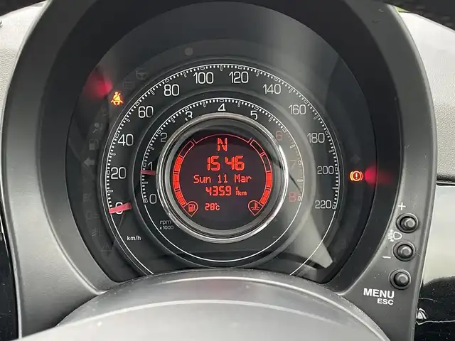 フィアット ５００ 1．4 16V スポーツ 新潟県 2009(平21)年 4.4万km 黒 CD/ETC/半革シート/ステアリングスイッチ/リモコンキー /フォグランプ/純正15インチアルミホイール/社外14インチAW冬タイヤ車載