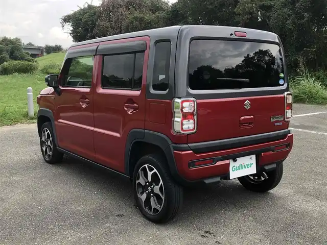 スズキ ハスラー HYBRID X 福岡県 2020(令2)年 5.2万km フェニックスレッドパール/ガンメタリック2トーンルーフ セーフティサポート　リアパーキングセンサー/2トーンカラー仕様/純正SDナビ【CN-E320D】/　TV/CD/Bluetooth/バックカメラ/アイドリングストップ/ETC/LEDヘッドライト/社外ドライブレコーダー【HDR103】/ドアバイザー/純正フロアマット/プッシュスタート/前席シートヒーター/ステアリングスイッチ/純正LEDヘッドライト/純正15インチアルミホイール/保証書