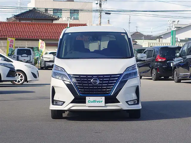 日産 セレナ e－パワー ハイウェイスター V 山形県 2021(令3)年 5.9万km ブリリアントホワイトパール 衝突被害軽減システム/ワンオーナー/純正メモリナビ/　　【CD DVD BT フルセグ USB】/アラウンドビューモニター/両側パワースライドドア/レーダークルーズコントロール/LEDオートヘッドライト/純正15インチアルミホイール/ドライブレコーダー/ステアリングスイッチ/インテリジェントルームミラー/電動格納ウィンカーミラー/フォグランプ/スマートキー×2/ETC