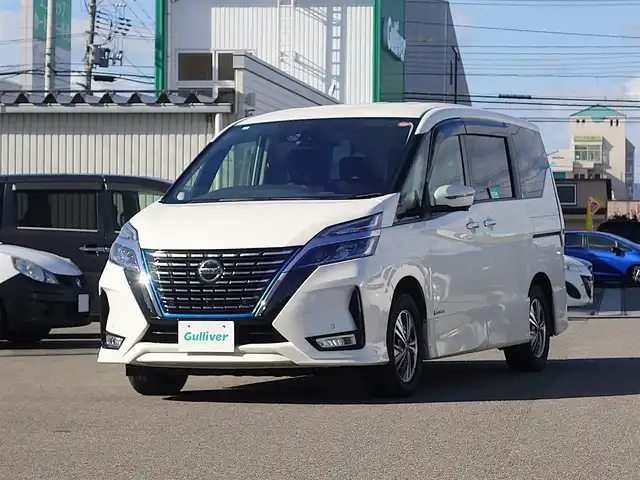 日産 セレナ e－パワー ハイウェイスター V 山形県 2021(令3)年 5.9万km ブリリアントホワイトパール 衝突被害軽減システム/ワンオーナー/純正メモリナビ/　　【CD DVD BT フルセグ USB】/アラウンドビューモニター/両側パワースライドドア/レーダークルーズコントロール/LEDオートヘッドライト/純正15インチアルミホイール/ドライブレコーダー/ステアリングスイッチ/インテリジェントルームミラー/電動格納ウィンカーミラー/フォグランプ/スマートキー×2/ETC