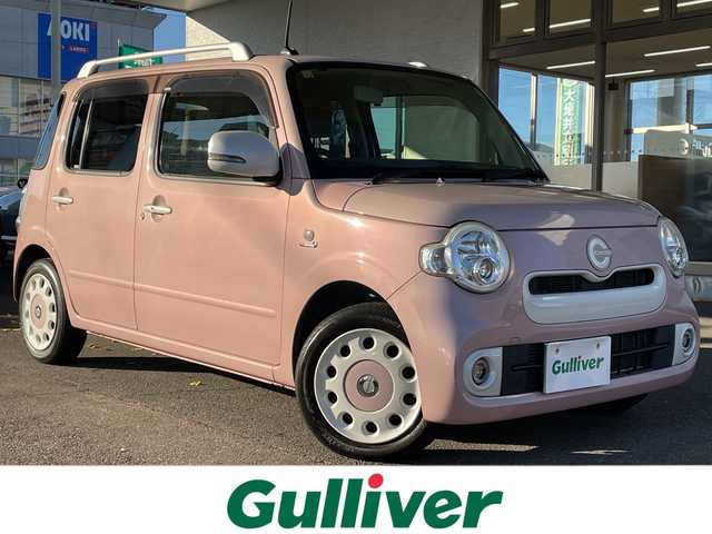 ダイハツ ミラ ココア プラスX 岐阜県 2014(平26)年 7.2万km ムースピンクパール /社外SDナビ/(FM/AM/フルセグTV/BT/USB/CD/DVD)/(LEDヘッドライト)/(セキュリティアラーム)/(純正フロアマット)/(ドアバイザー)/(ヘッドライトレベライザー)/(パワーウィンドウスイッチ)/(電動格納ミラー)/(オートエアコン)/(スマートキー)